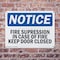 Signmission Fire Suppression In Case Of Fire Keep Door Closed OSHA Notice Sign, Plastic, 14in W x 10in L, 2PK OS-2PACK-NS-P-1014-L-12699 - alternate 7